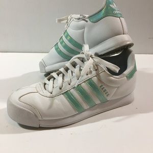 Adidas Holographic Samoa mint green sneakers sz 7